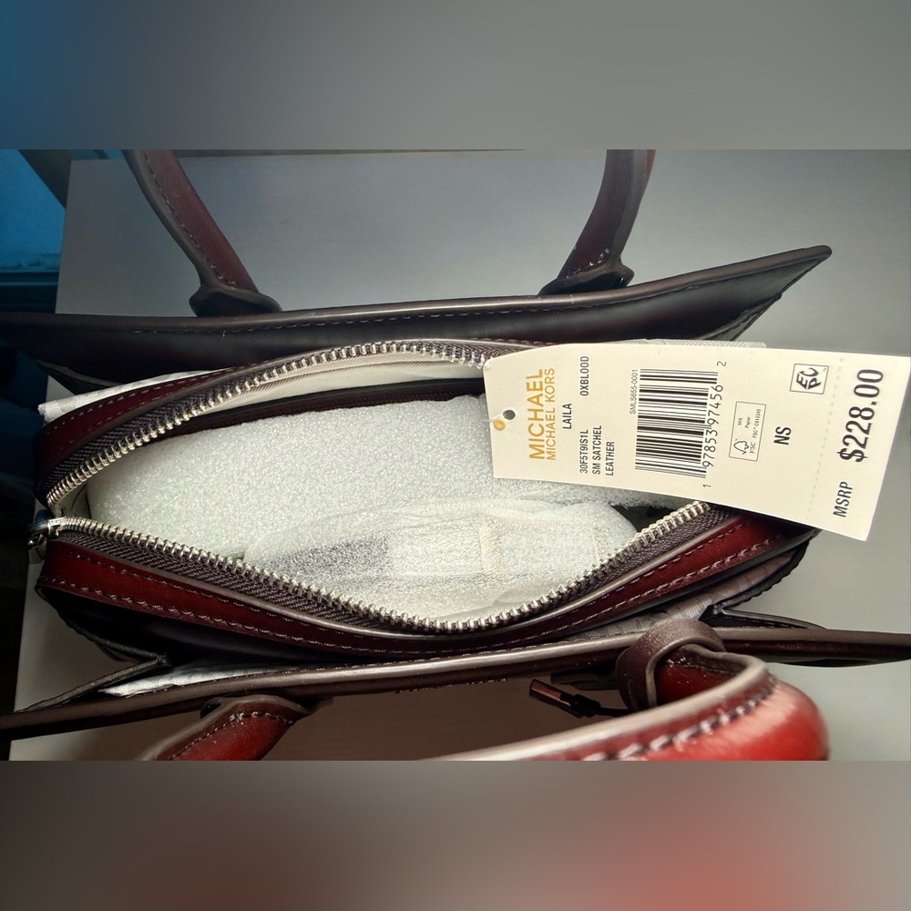 Michael Kors Laila oxblood Satchel - Picture 8 of 13